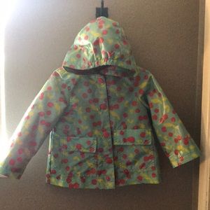 Cherry print raincoat